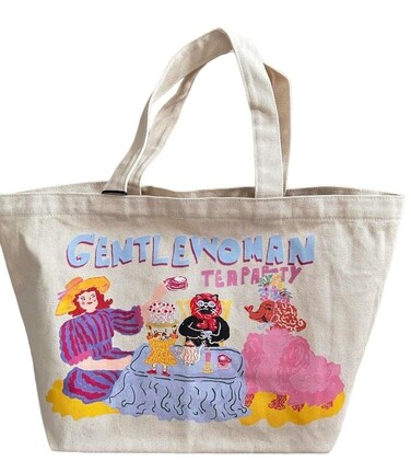 Gentlewoman Spill the Tea Tote Bag Limited Edition Rare 100% Genuine from Thailand, Beige