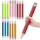 Fainne 15 Pcs Wooden Jumbo Pencils 13.4 Inch Giant Wooden Pencils Colorful Wood Large Pencils Giant Pencils Funny Big Novelty Pencil with Cap for Kids School Home Gifts Prop Supplies