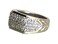Gempara Designer Inspired Pav&eacute; Three-Sided Ring with VS1 / E Simulated Diamonds Men's Women Ring Size 9