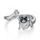 qielizhu Pug Ring 925 Sterling Silver Pug Dog Rings for Women Dog Jewelry Gifts for Women Dog Lover