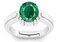 LMDPRAJAPATIS Natural 5.55 Carat Certified Genuine Unheated Untreated Original Green Emerald Oval Shape 925 Sterling Silver Ring For Men &amp; Women's