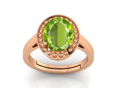 LMDPRAJAPATIS 5.25 Carat Peridot Stone Rose Gold Ring For And Women