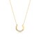 GELIN Diamond Horseshoe Necklace in 14K Solid Gold   Small Diamond Necklace for Women