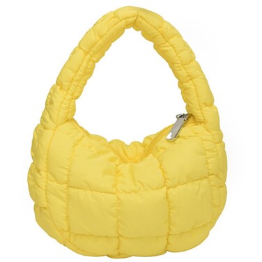 Puffer Bag Women Mini Quilted Cute Bubble Handbag Crescent Wrist Satchel Y2k Purse