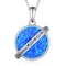 Peireara Saturn Necklace for Women 925 Sterling Silver Saturn Pendant Necklace Planet Space Saturn Jewelry Gifts for Women