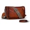 HESHE Leather Crossbody Bags for Women Hobo Purses Small Shoulder Handbags Cross Body Bag Ladies Designer Ladies Satchel Purses(Brown)