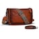 HESHE Leather Crossbody Bags for Women Hobo Purses Small Shoulder Handbags Cross Body Bag Ladies Designer Ladies Satchel Purses(Brown)