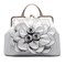SUNROLAN Women&#39;s Evening Clutches Handbags Formal Party Wallets Wedding Purses Wristlets Ethnic Totes Satchel (9156 White)