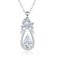 Helonley Moissanite Pear Necklace for Women - 925 Sterling Silver 0.8CT Moissanite Drop Necklace Pendant Jewelry Moissanite Rose Necklace 0.8 Carat Anniversary Christmas Gift for Wife