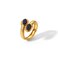 Dikixe Western Natural Lapis Lazuli Snake Shape Statement Ring, Blue Gemstone18K Gold Plated Minimalist Stack Sweet Jewelry for Women