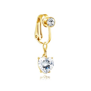 FIASASO Fake Belly Piercing for Women Fake Belly Ring Clip On Belly Button Ring Fake Belly Button Piercing Fake Navel Piercing Non Piercing Clip Belly Button Piercing