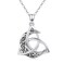 CHENGHONG Celtic Moon Necklace for Women 925 Sterling Silver Celtic Pendant Necklace Crescent Irish Necklace Jewelry Gift