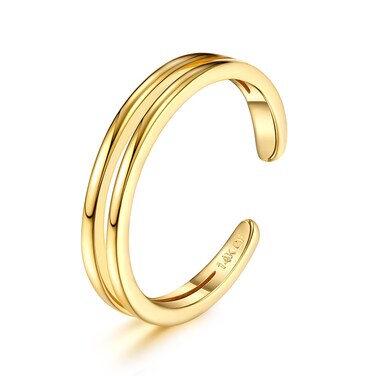 Jstyle 14k Gold Filled Toe Rings for Women Adjustable Toe Ring Band Rings Cubic Zirconia Daisy Flower Gold Toe Rings Summer Beach Foot Feet Jewelry Row Toe Ring