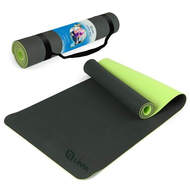 Limm Yoga Mat Fitness Mat - TPE Yoga Mat with Strap for Home Gym, Workout Equipment - 1/4 Inch Thick Exercise Mat for Home Workout