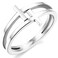 Jude Jewelers Women Stainless Steel Christian Cross Religious Promise Ring Love Hope Faith (Silver, 9)