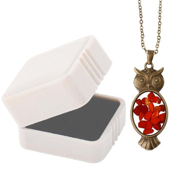 kcrygogo Bronze Owl Necklace for Women Cute Bird Animial Pendant Necklaces With Gift Box Perfit Gift for Lady Birthday Christmas