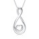 LWXIE Diamond Infinity Necklace for Women 925 Sterling Silver Infinity Heart Pendant Necklace Diamond Infinity Necklace for Mother's Day Anniversary Birthday Christmas Gift for Her