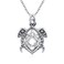 MEDWISE Celtic Turtle Pendant Necklace for Women Sterling Silver Celtic Knot Sea Turtle Jewelry Gifts Irish Style Necklace