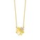 CHOW SANG SANG Dazzling Mirror Gold 999 24K Solid Gold Four-Leaf Clover with Diamond Necklace for Women 94311N   18.5 Inches, (47 CM)