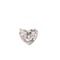 Sdouefos 18K White Gold Plated Link Chain Cubic Zirconia Diamond Heart Pendant Necklace Women&#39;s CZ Solitaire Pendant Necklace