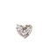 Sdouefos 18K White Gold Plated Link Chain Cubic Zirconia Diamond Heart Pendant Necklace Women's CZ Solitaire Pendant Necklace