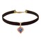 MOMOCAT 14k Gold Plated Black Angel Wings Heart Choker Necklace for Women Shiny Black Velvet Chokers Ribbon Goth Emo Chocker Necklaces Jewelry Gifts