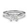 14k White Gold 4-Prong Petite Twisted Vine Simulated 1.0 CT Diamond Engagement Ring Promise Bridal Ring (5.5)