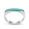AeraVida Rectangular Bar Green Simulated Turquoise Stone Inlay .925 Sterling Silver Ring   Classic Wedding Rings For Women   Gift for Women (11)