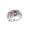 Santuzza 925 Sterling Silver Cherry Ring Created Ruby Cubic Zirconia Tree Branches Ring for Women (10)