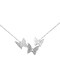 Diamond Butterfly Necklace for Women 925 Sterling Silver 1/10ct (I-J, I3), 17 inches, by Keepsake
