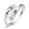 AMBCESSER 925 Sterling Silver Inspirational Adjustable Rings - Personality Encouragement Jewelry Gift For Women (Just Breathe)