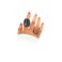 2Pcs Exaggerated Resin Chunky Knuckle Finger Rings for Women Teen Girls,Acrylic Resin Rings Vintage Simple Charm Geometric Rings Party Jewelry Gifts (A)