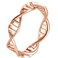 Women Stainless Steel Rose Gold DNA Helix Chemistry Science Molecule Ring Fashion Creative Finger Band Size 6