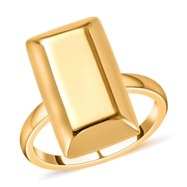 ILIANA 18K Gold Ring - Solid Gold Rings for Women - Real Gold Bars 18 k gold ring Size 8 - Wedding Band Gold Jewelry for Women Engagement Valentines Day Gifts for Her 2.5 Grams