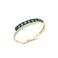 Santuzza 10K Yellow Solid Gold 2-Row Gemstone Ring Genuine Diamond Emerald Dainty Ring for Women (9)