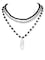 Sacina Gothic Boho Layered Black Crystal Necklace, Boho Necklace, Gothic Necklace, Halloween Christmas New Year Jewelry Gift For Women