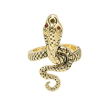 Gothic Cobra Snake Rings Sperpent Snake Animal Stackable Rings Women Men Snake Knuckle Joint Rings Punk Halloween Jewelry (gold)