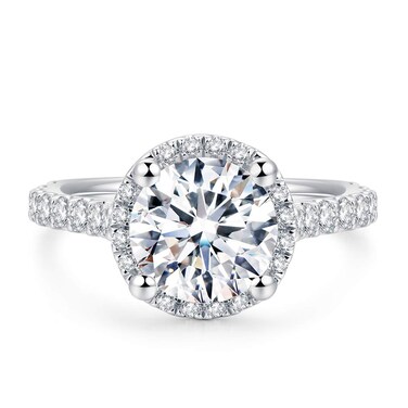 HAFEEZ CENTER Moissanite Rings for Women True D Color 2ct Moissanite Engagement Rings for Women Promise Ring Travel Ring (moissanite-ring, 7.5)