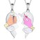 Best Friends Necklace 925 Sterling Silver Forever Friends Pendant Necklaces Set for 2 Pcs Friendship Jewelry for Womens Grils