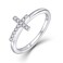STARCHENIE Sideways Cross Ring 925 Sterling Silver Christian Religious Jewelry Gift for Women Size 10