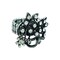 Rosemarie Collections Women&#39;s Crystal Leaf Statement Stretch Ring (Silver)