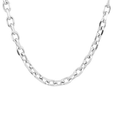 Dtja 9mm Stainless Steel Womens Mens Necklace Unisex Curb Link Chain Simple Fashion Jewelry Adjustable 20 inches