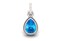 LMDPRAJAPATIS Natural Blue Topaz Certified Jewelry Gifts 4.75 Carat Astrological Pear Shape Pendant Necklace Birthstone 925 Sterling Silver For Women's (Fine Quality)