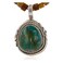 $500Tag Silver Certified Navajo Turquoise Tigers Eye Native Necklace 14863-1-10225 Made by Loma Siiva