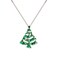 RareLove Christmas Necklace, Green Christmas Tree Matching Necklace, Holiday Charm Necklace, Long Necklace For Women, Rhinestone Holiday Gift, Christmas Jewelry