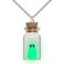 TKHLT Ghost in A Bottle Pendant Necklace,Glow In The Dark Ghost Necklace The Adopt A Ghost Necklace Halloween Jewelry for Women and Men