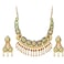 Efulgenz Meenakari Choker Set Indian Jewelry Set Antique Choker Kundan Crystal Faux Pearl Tassel Necklace Dangle Earrings Jewelry Set for Women