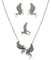 Siddhatva Designer Afghani Antique Oxidised Silver Indian Ethnic Tribal Gypsy Long Necklace Earrings Ring Jewelry Set Women