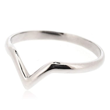 SOVATS V Chevron Thumb Ring For Women 925 Sterling Silver Rhodium Plated - Simple, Stylish &amp;Trendy Nickel Free Ring, Size 9