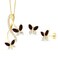 Gem Stone King 18K Yellow Gold Plated Silver Red Garnet Pendant and Earrings Jewelry Set For Women (2.25 Cttw, Gemstone Birthstone, with 18 Inch Chain)